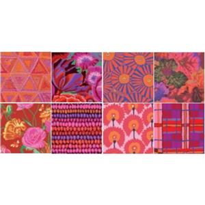 Kaffe Fassett Collective Red FQ Pack of 8
