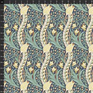 William Morris Thameside Marine Fabric 0.5m
