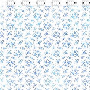 Jason Yenter Garden Of Dreams II Collection Myosotis Blue Fabric 0.5m