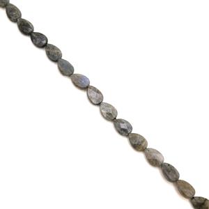 100cts Labradorite Faceted Pears Approx 12x8mm, 38cm Strand