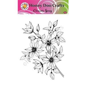 Honey Doo Crafts  Clematis Spray A6 Stamp Set