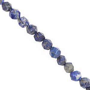 102cts Lapis Lazuli Faceted Star Cut Approx 6 to 7.5mm, 28cm Strand