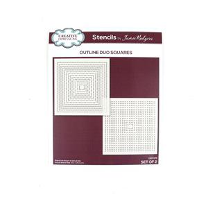 Creative Expressions Jamie Rodgers Outline Duo Stencils Squares Set of 2