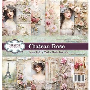 Creative Expressions Taylor Made Journals Chateau Rose 8in x 8in 150gsm Paper Pad - 24 Sheets