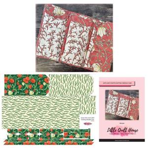 Amanda Little's Green Arts and Crafts Knitting Needle Case Kit: Instructions & Fabric Panel