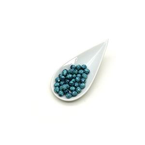 Preciosa Fire Polish Snake Blue Beads, 8mm (50pcs)