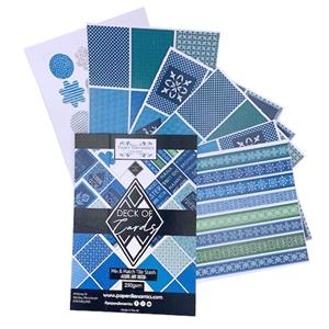 Deck of Cards Azure Art Deco - Blues and Aqua A5 24 sheets 250gsm