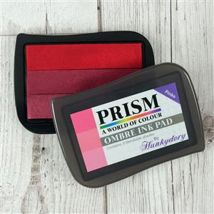 PRISM Ombré Ink Pad - Pinks, Prism ink containing 3 co-ordinating pink shades