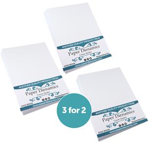Paper Dienamics A4 Pure Extra White Uncoated Card Multibuy- 3 for 2- 210 Sheets