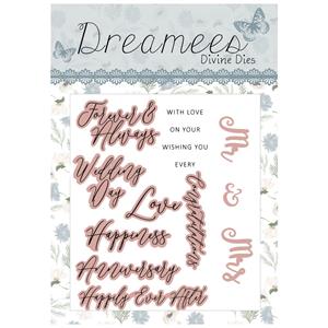Dreamees - Sending Love A4 Stamp and Die Set