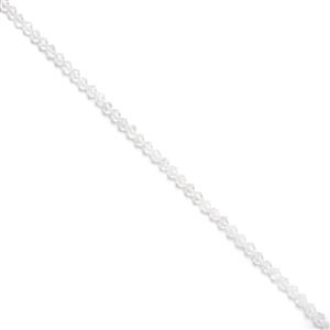 55cts Clear Quartz Faceted Bicones Approx 6mm, 38cm Strand