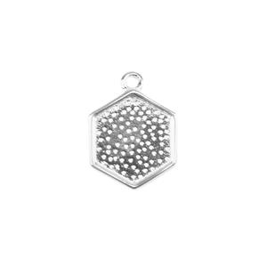 925 Sterling Silver Hexagon Setting Pendant to fit 8mm Hexagon