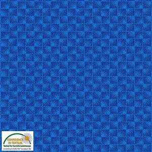Stof Quilters Co-Ordinates Checkers Sky Blue Fabric 0.5m