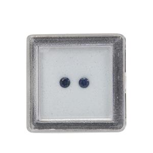 0.20cts Australian Blue Sapphire Round Approx 3mm pack of 2