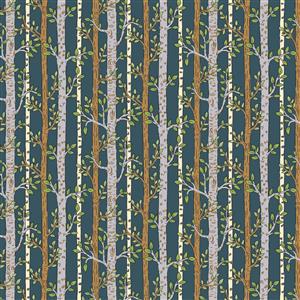 Liberty Woodland Walk Into the Woods Teal Fabric 0.5m