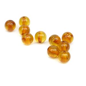 Baltic Cognac Amber Round Beads, Approx 5mm (10pk)