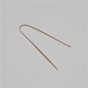Rose Gold Filled Beaded Wire, Approx.1.2mm, 15cm length