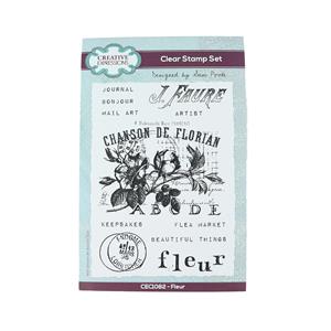 Creative Expressions Sam Poole Fleur 4 in x 6 in Clear Stamp Set