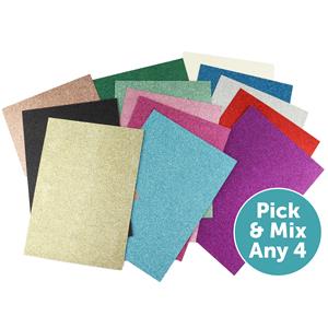Pick and Mix- Ultra Low Shed Glitter Card- Any 4 for 12.92