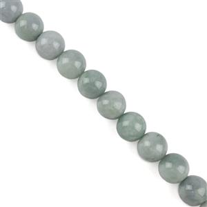 250cts Type A Green  Jadeite Plain Rounds Approx13mm,  18cm Strand