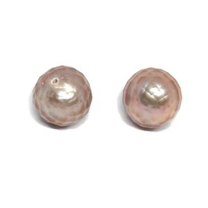 Lavender Freshwater Cultured Faceted Pearls Approx. 10-11mm, 1 Pair