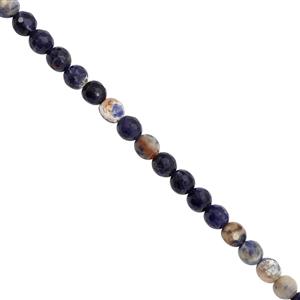 65cts Sodalite Faceted Round Approx 5.5 to 6mm, 30cm Strand