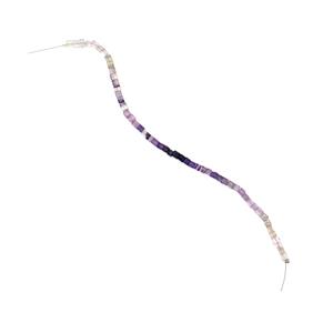 40cts Multi-Colour Fluorite Plain Cube Approx 4mm, 20m Strand