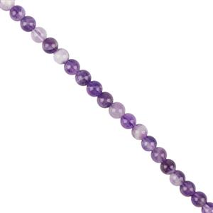 40cts Banded Amethyst Plain Rounds Approx 4mm, 38cm Strand                                 