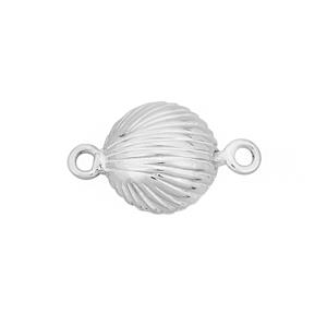 925 Sterling Silver Shell Shape Magnetic Clasp Approx 20x12mm (1Pc)