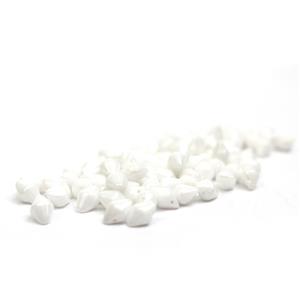 Spiky Button Beads - Chalk White Shimmer, 4.5x6.5mm (100pcs)