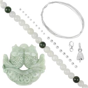 Type A Jadeite Carved Double Fish Harmony Pendant Project With Downloadable Instructions By Suzie Menham