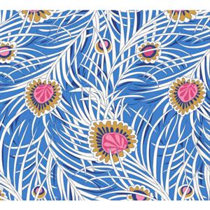Liberty Peacock Dance Blue Extra Wide Backing Fabric 0.5m (272cm)