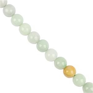 110cts Type A Multi Coloured Jadeite Plain Rounds Approx8mm , 20cm Strand