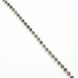 160cts Labradorite Fancy Faceted Beads Approx 10x9mm, 38cm
