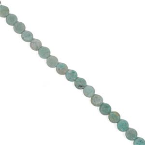 180cts Amazonite Fancy Coin Approx 10mm, 38cm 