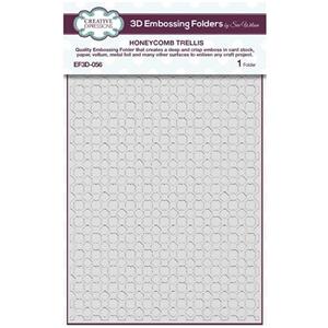 Creative Expressions Honeycomb Trellis 5 3/4 in x 7 1/2 in 3D Embossing Folder