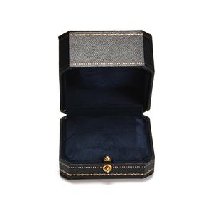 Navy Vintage Style Ring Box Approx 7.5x7.5x5cm
