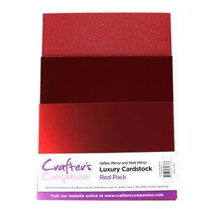 Crafter's Companion A4 Luxury Cardstock Pack - Red - 30 Sheets