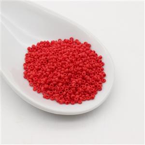 11/0 Miyuki Seed Bead Matte Opaque Red (Approx 8.5gm Tube)
