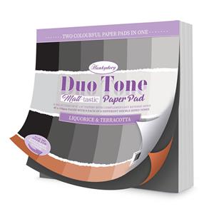 Duo Tone Paper Pad - Liquorice & Terracotta, 8