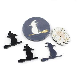 Enchanted Witch Acrylic Kit: Witch, Cats On Broomsticks & Handbag Mirror (4pcs)
