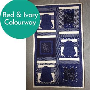 Sew with Beth Kimono & Sashiko Wall Hanging Kit: Red & Ivory