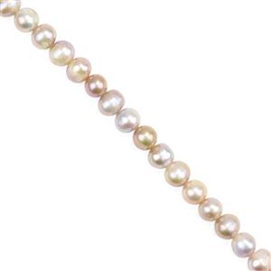 HONG KONG CLOSE OUT DEAL! Natural Purple Freshwater Cultured Rice Pearls, Approx 5-6mm, 36cm Strand