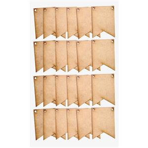Large MDF Bunting - Swallow Tailed pack of 24
