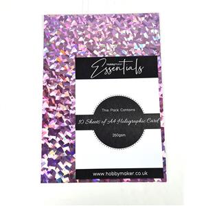 Hobby Maker Essentials - A4 Crystal Shards Card, 260gsm, Lavender - 10 Sheets