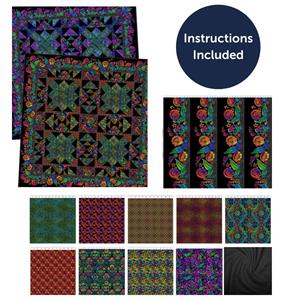 Jason Yenter Multicolour Vivid Quilt Kit: Instructions & Fabric (13.5m)
