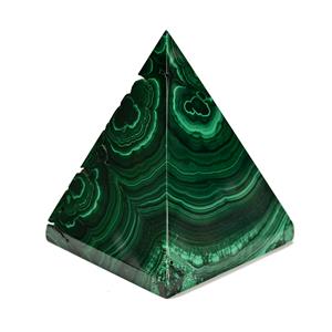 400cts Malachite Pyramid with Flowers, Approx 4-5cm, 1pcs