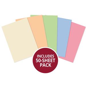 A4 Adorable Scorable Cardstock - Pastel Selection - 50 Sheet Pack