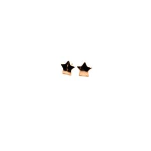 Rose Gold Plated 925 Sterling Silver Star Pegs Approx 5mm (2pcs)