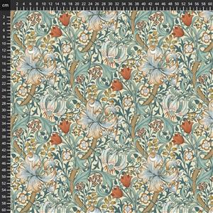 William Morris Golden Lily Autumn Linen Extra Wide Backing Fabric 0.5m (274cm wide)